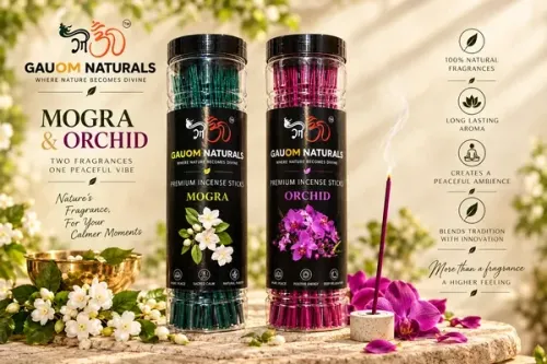 Orchid & Mogra Fragrance Incense Sticks Combo, 200 g Each