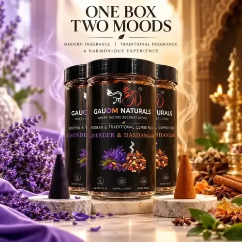 Natural Lavender and Dashangam Dhoop Cones Combo (Pack of 3)