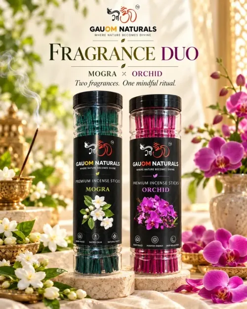 Mogra Fragrance and Eden Rose Premium Incense Sticks Combo Pack of 2