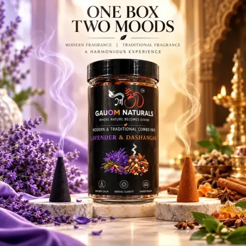 Natural Lavender and Dashangam Dhoop Cones Combo