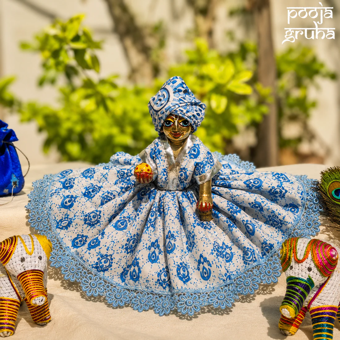 Neel Ras Laddu Gopal Cotton Dress Set product image