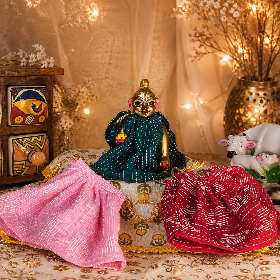 Shyam Sukh Laddu Gopal Night Suit Combo Set product image