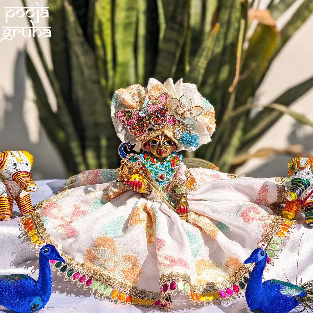Shwet Pushpa Rang Radha Rani/ Laddu Gopal Dress product image