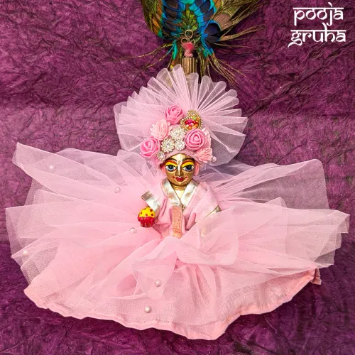 MridulGulabi Laddu Gopal Dress