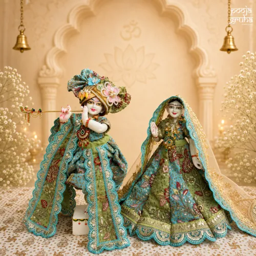 Vrindavan Hariyali Radha Krishna Dress Set
