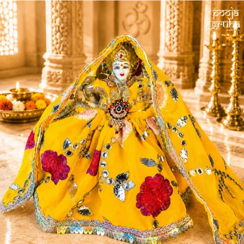 Kesariya Bandhani Mata Rani Dress Set