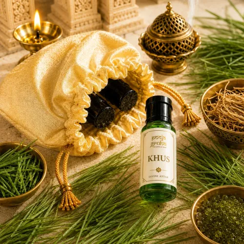 KHUS Divine Handcrafted Attar for Mandir