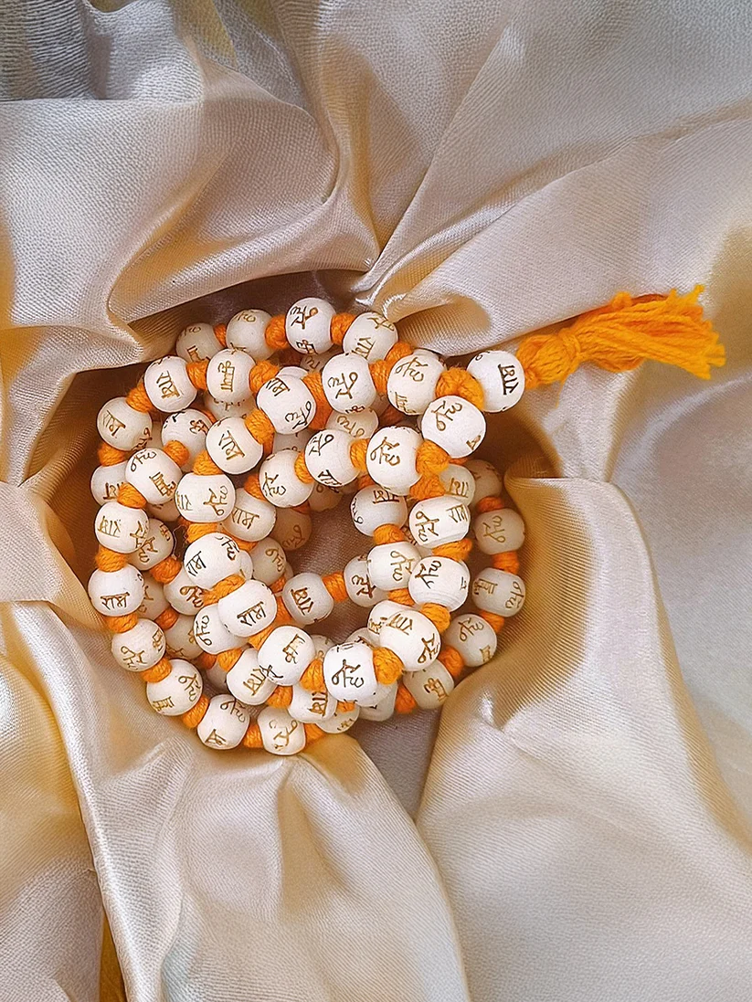 Pure Hare Ram Hare Krishna Tulsi Beads Mala for Jaap, Meditation & Wearing product image