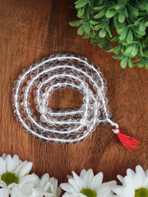 Natural Sphatik Crystal Mala For Jaap and Wearing Natural Sphatik Crystal Mala for Jaap and Wearing 