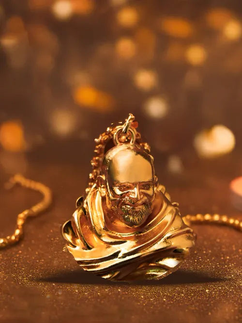 Neem Karoli Baba Gold Pendant