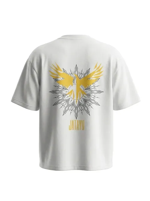 JATAYU Oversized Graphic Print T-Shirt White