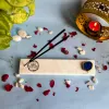 Marble with Agate Gayatri Mantra Agarbatti Stand thumbnail 6