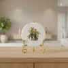 Marble Radha Krishna Showpiece With Metal Stand thumbnail 1