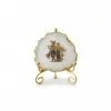 Agate Radha Krishna Showpiece with Metal Stand - White thumbnail 7