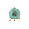 Agate Radha Krishna Showpiece with Metal Stand - Turquoise thumbnail 7