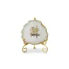 Agate Om Namah Shivay Showpiece with Metal Stand - White thumbnail 4