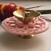Pink MDF Brass Diya with Box thumbnail 1