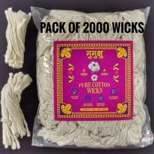 3 Inch Natural Cotton Diya Wicks Pack of 2000