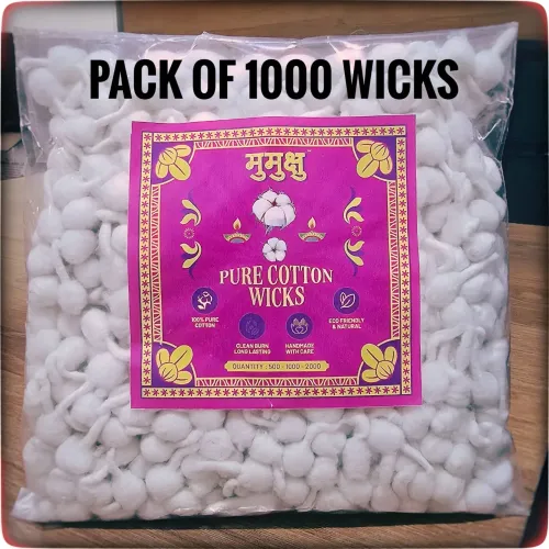 100% Natural Cotton Diya Wicks Pack of 1000