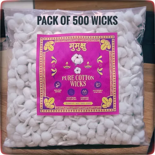 100% Natural Cotton Diya Wicks Pack of 500