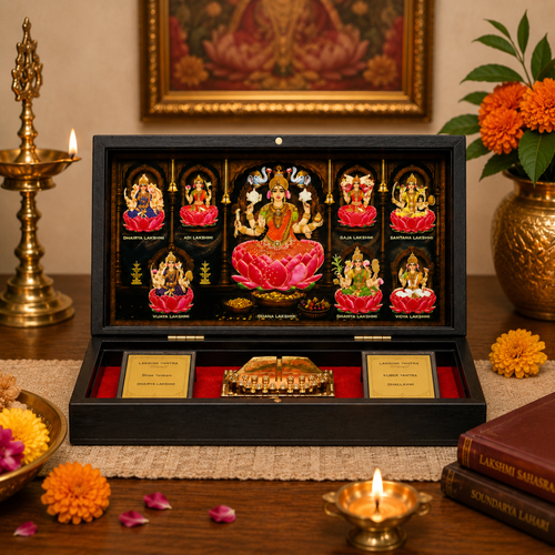 Ashtalakshmi 3D Prayer Box | Divine Blessings of Courage, Victory & Protection | Ideal for Gifting 