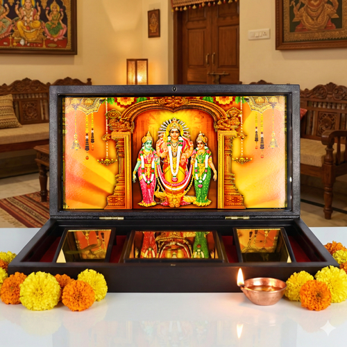 Murugan Swami 3D Prayer Box | Divine Blessings of Courage, Victory & Protection | Ideal for Gifting 