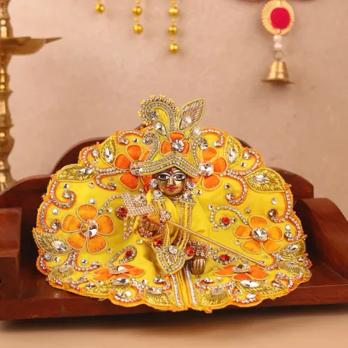Pushp Mala Yellow Laddu Gopal Poshak
