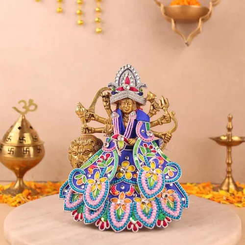 Indradhanu Blue Lehenga Patka