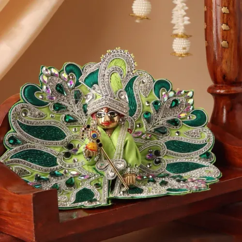 Varsha Raag Lime Green Laddu Gopal Poshak