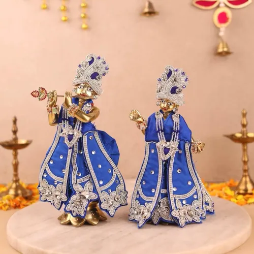 Saawan Sugandh Royal Blue Lehenga Dhoti with Patka