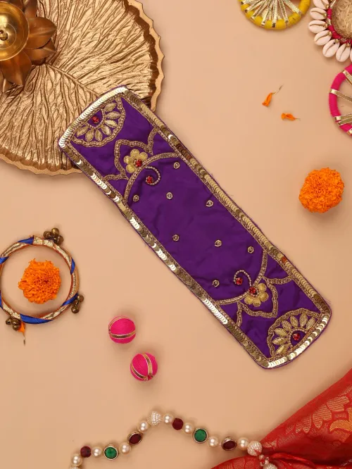 Divya Raas Purple Odhni ( Size - 3x8 inch )