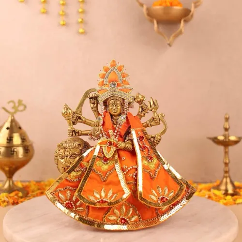 Divya Raas Orange Lehenga Patka