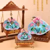 Light Blue Mulmul Cotton Laddu Gopal Poshak thumbnail 2