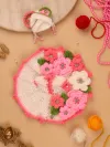 Phulwari Pink Wool Laddu Gopal Poshak 2 Pc Set thumbnail 2