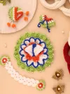 Tricolor Wool Laddu Gopal Poshak 3 Pc Set thumbnail 2