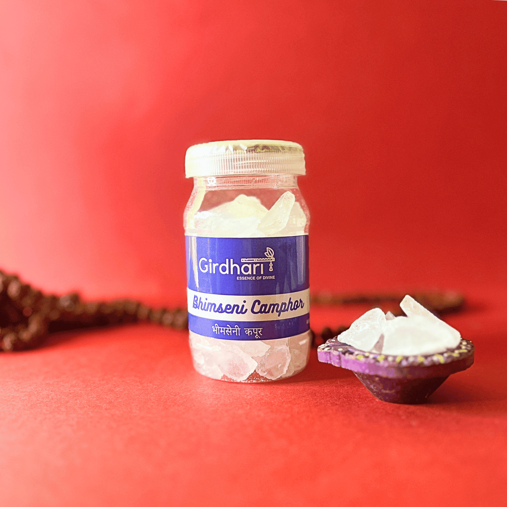 Girdhari Bhimseni Camphor – 100gm – Pure & Natural Kapoor for Shiv Puja, Sawan Abhishek, product image