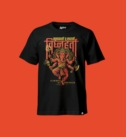 Ganpati Vighnaharta - Black | Regular Fit