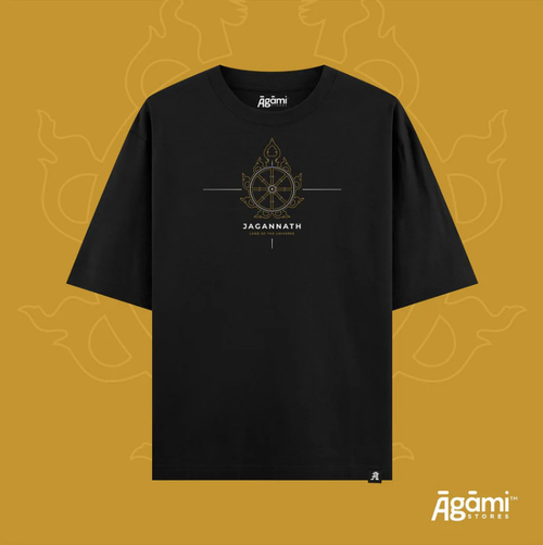 Shree Jagannath – Lord of the Universe Tshirt | Black - Oversized Fit