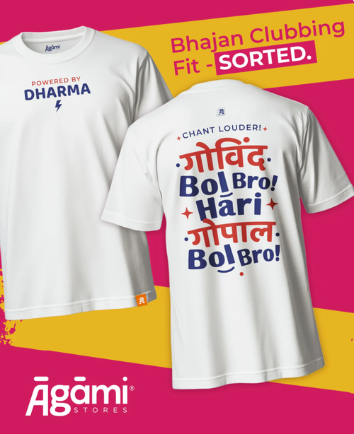 Powered by Dharma – Govind Bol Bro - White
