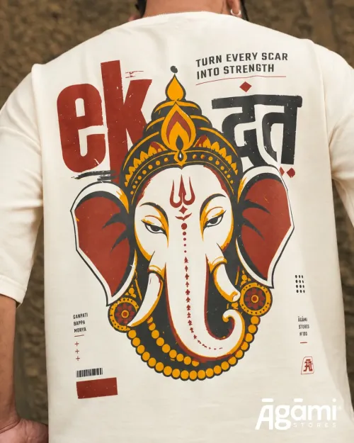 Ekdant Cream Oversized T-Shirt
