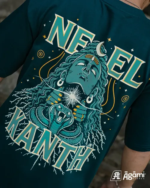 Neelkanth Teal Blue Oversized T-Shirt