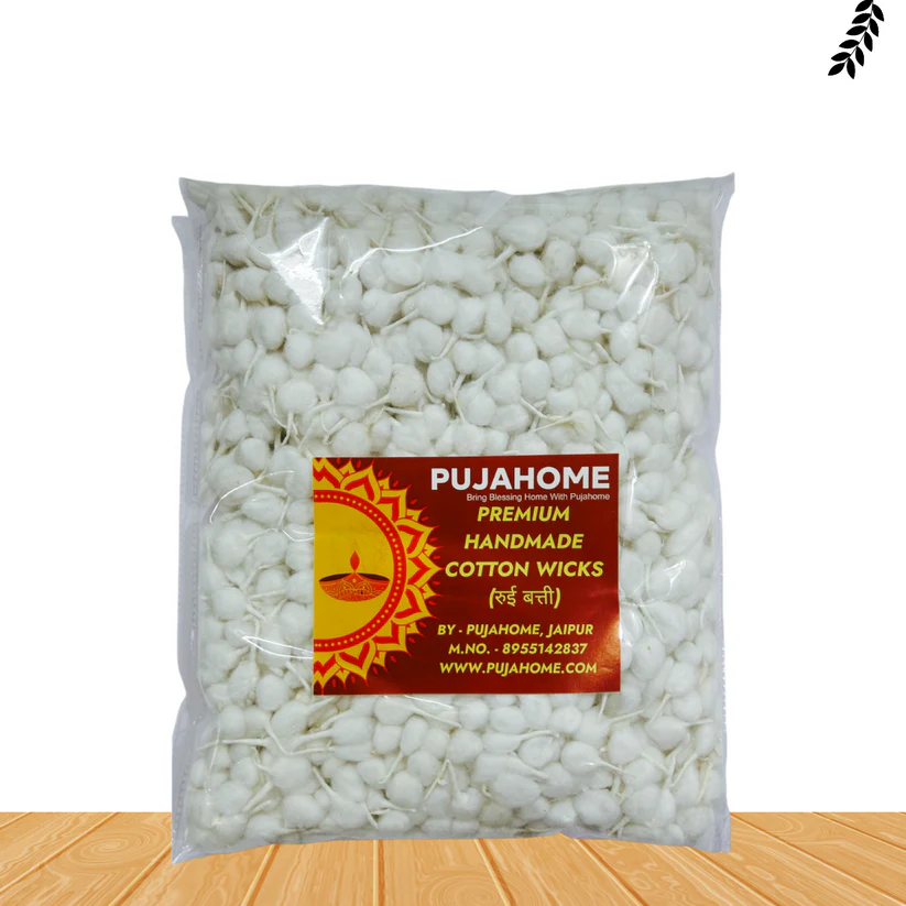 Pujahome Handmade Round Cotton Wicks White (4100 Pieces) product image