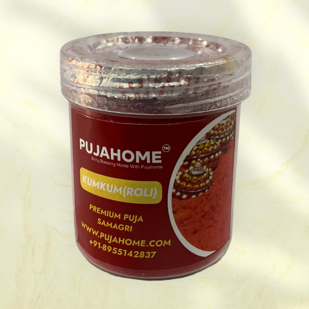 Pujahome Roli(Kumkum) Powder - 20 grams ( Pack of 5 ) product image