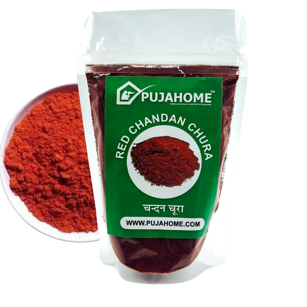 Pujahome Red Sandalwood Lal Chandan Powder | Red Chandan Chura (500 Gram Pack) product image