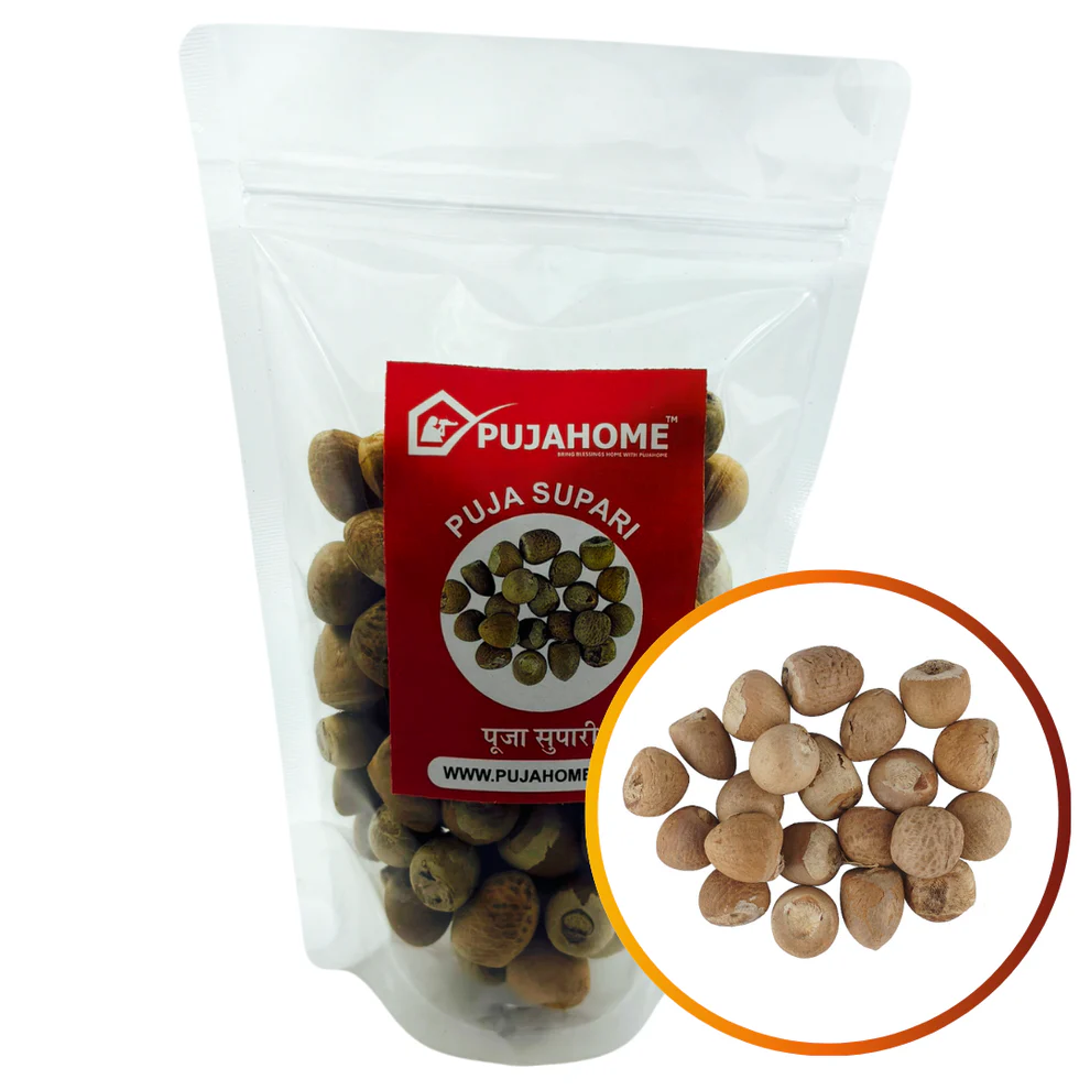 Pujahome Whole Puja Supari | Betel Nut | Satta Supari | Areca Nut (1000 Gram Pack) product image