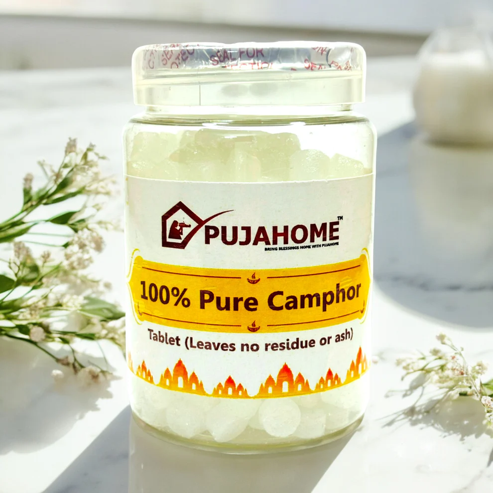 Pujahome Premium Camphor Tablets | Kapoor - Pack of 100 Gram product image