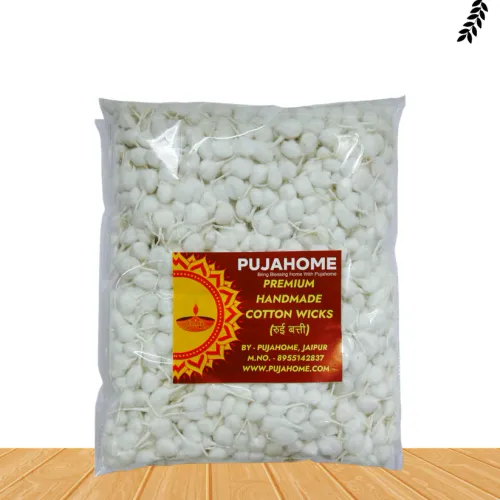 Pujahome Handmade Round Cotton Wicks White (3100 Pieces)