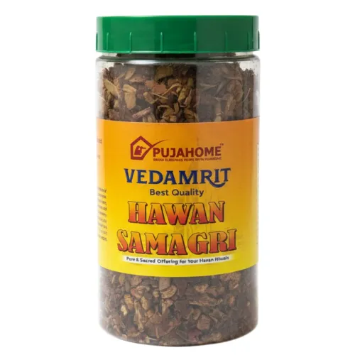 Pujahome 100% Pure and Natural | Mixture of Various Dried Herbal Roots for Yagya Pujan 400 Gram Jar