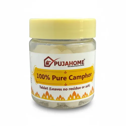 Pujahome 100% Pure Premium Camphor Tablets (Kapur / Kapoor / Kapooram) – 50g