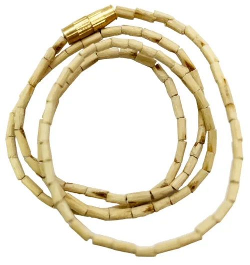 Pujahome Original Men's and Women's Brown Wood Iskon Vrindavan Rosary Tulsi Kanthi Mala